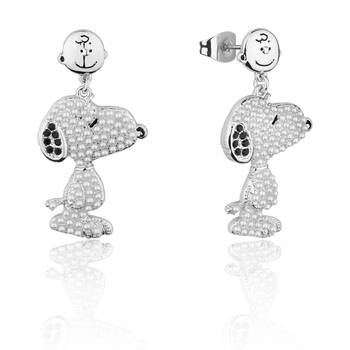 Couture Kingdom Peanuts Snoopy & Charlie Brown Drop Earrings Jewellery Silver