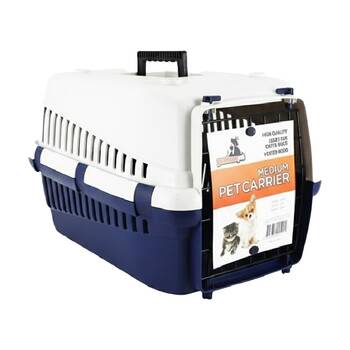 Braz Pet Dog & Cat Carrier W/ Vented Metal Door Top Handle 49x33x30cm M Assorted