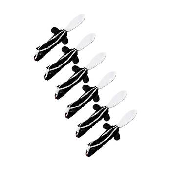 6PK Braz Soft Cuddly Throwing Plush Pet Dog Toy Skunk Design Black/White
