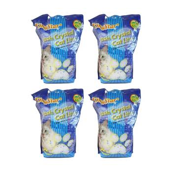 4PK Kingstar Fresh Crystal Odour Control Kitty Litter Bag Up to 40 Days 5L
