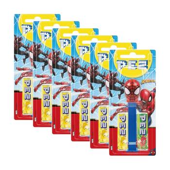6PK Pez Fruit Flavoured Candy Dispenser Spiderman Edition 17g Assorted