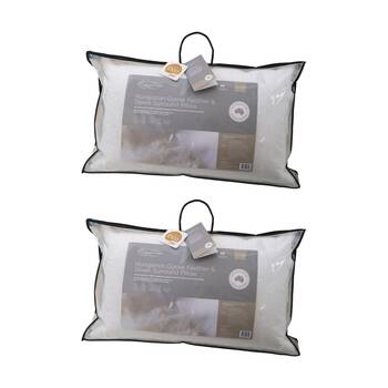 2PK Onkaparinga 50-50 Hungarian Goose Feather & Down Surround Pillow Standard