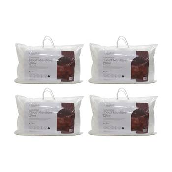 4PK Onkaparinga Luxurious Cloud Microfibre Standard Pillow Soft 48x73 cm