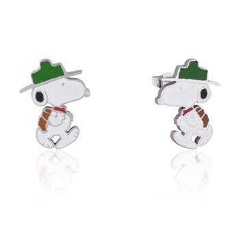 Couture Kingdom Peanuts Snoopy Beagle Scout Stud Earrings Jewellery Silver