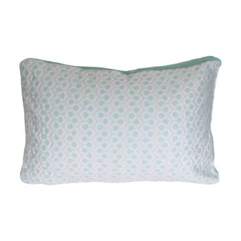 4PK Odyssey Living Cool Touch Crumbed Memory Foam Pillow White/Blue Standard