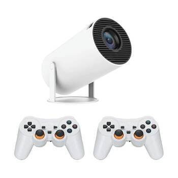 3pc Laser Smart Gaming Projector WIth 50 Games & Two Controllers White
