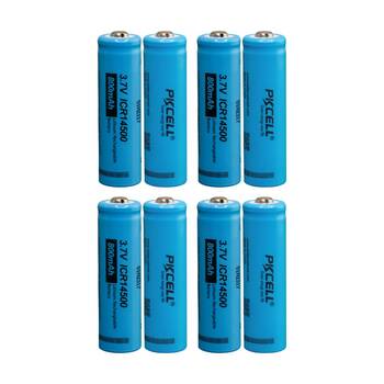 4x 2pc Pkcell 3.7V 800Mah 14500 Li-Ion Battery Rechargeable Shrink