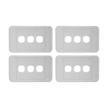 4PK Pro2 3 Gang Wall Plate Suits Clipsal 2000 Electrical Accessories Plastic