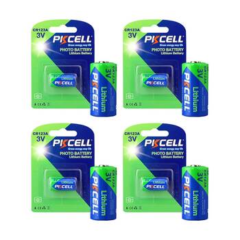 4PK Pkcell 3V Lithium Cr123A Battery Photo CR123A CR17345 Rechargeable Batteries