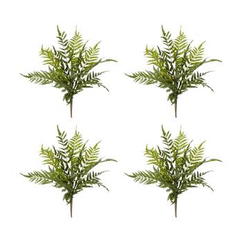 4PK E Style Fern Chain Outdoor Plastic Wire Plant Green 36x36x46cm