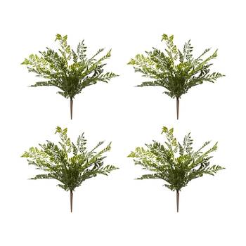 4PK E Style Fern Tassel Outdoor Artificial Plant Stem Plastic Green 36x36x46cm