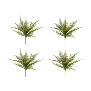 4PK E Style Fern Bracken Artificial Plant Stem Green Plastic Wire 35cm