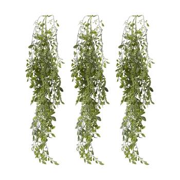 3PK E Style Lemon Beauty Hanging Vine Artificial Plant Grey Green 20x12x80cm