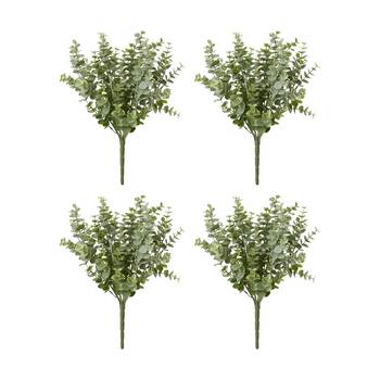 4PK E Style Eucalyptus Bush Lifelike Artificial Plant Grey Green 26x26x36cm