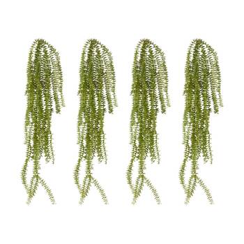 4PK E Style Sawtooth Hanging Plant Artificial Indoor Decor Green 16x14x80cm