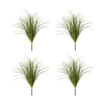 4PK E Style Grass Tussock Plant Green Lifelike Artificial Indoor 55x55x65cm
