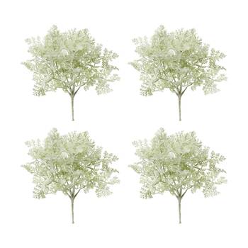 4PK E Style Artemisia Bush Plastic Wire Indoor Outdoor Grey Green 28x28x30cm
