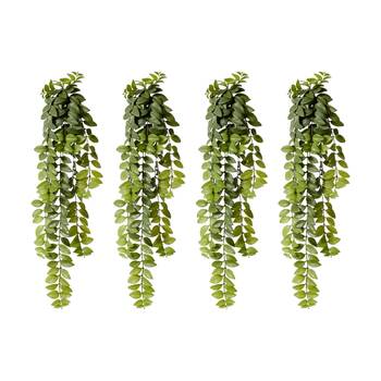 4PK E Style Honey Locust Hanging Bush Plastic Wire Interior Green 26x20x86cm