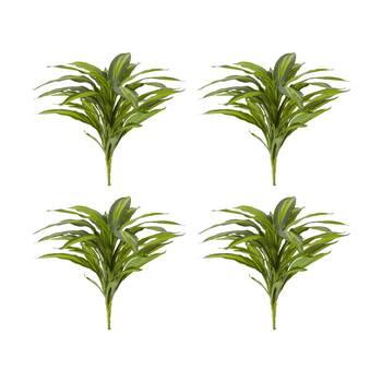 4PK E Style Dracaena Bush Indoor Artificial Plant Yellow Green 40x45x48cm