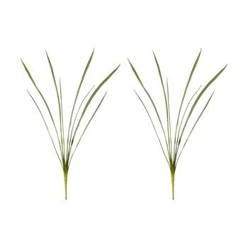 2PK E Style Orchid Cymbidium Foliage Artificial Plant Indoor Green 38x4x84cm