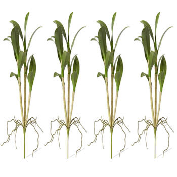 4PK E Style Orchid Dendrobium Foliage Artificial Plant Indoor Green 26x11x46cm