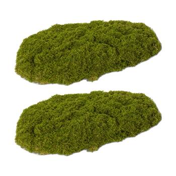 2PK E Style Moss Pad Large PE Nylon Yarn Plant Decor Dark Green 40x60x20cm