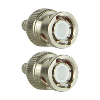2PK Gme BNC Connector Suits RG58 Cable Antenna Plug With Crimp Sleeve