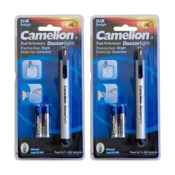 2PK Camelion Doctors Pen Light Torch Medical Penlight Aluminium