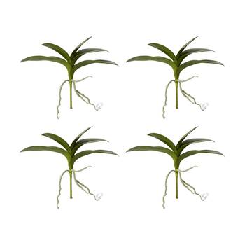 4PK E Style Phalaenopsis Lush Foliage Plant Artificial Decor Green 35x15x31cm