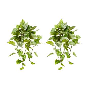 2PK E Style Pothos Outdoor Garland Artificial Plant Decor Green 36x25x64cm