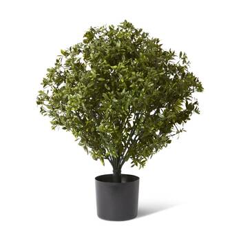 E Style Topiary Hazel Leaf Potted Outdoor Artificial Wire Green 42x42x76cm
