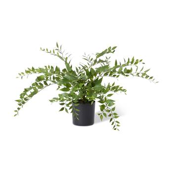 E Style Lacquer Plant Plastic Fabric Wire Cement Decor Green 55x55x45cm