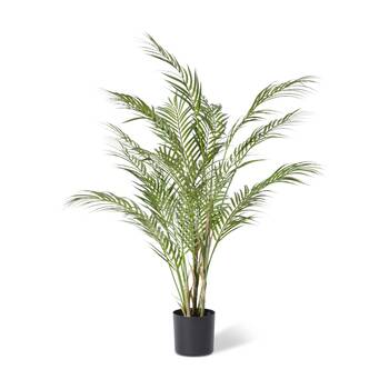 E Style Phoenix Palm Plant Plastic Fabric Wire Cement Green 70x70x90cm