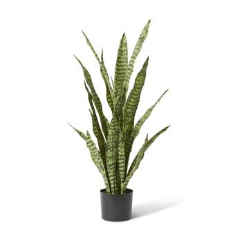 E Style Sanseveria Plant Plastic Wire Tall Realistic Green 22x16x90cm