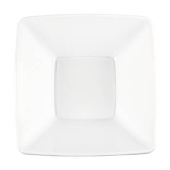 24x 2pc Partyware Square Reusable Bowl Set Tableware/Serveware 275mm White