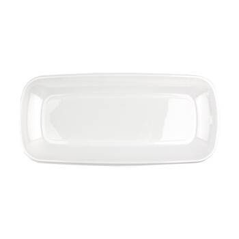 12x 2pc Partyware Rectangular Oblong Tray Set Serveware 555x225mm White
