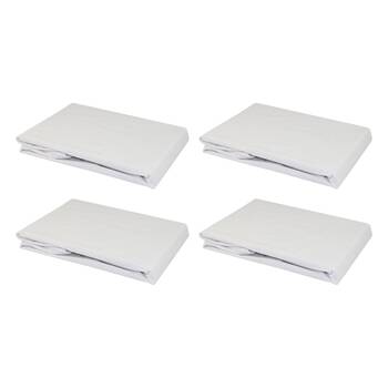4x Odyssey Living Bamboo Pillow Protector Pillowcase 50cm x 75cm White