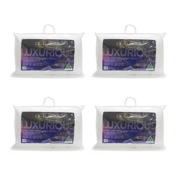 4x 2pc Onkaparinga Luxurious Premium Pillows With Cotton Sateen Cover Soft