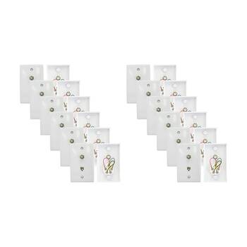 12PK Pro2 TV Wall Plate With Telephone 6P4CF Socket To F