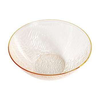 24x 10pc Partyware Reusable Heavy Duty Bowl Set W/ Gold Rim 120x58mm