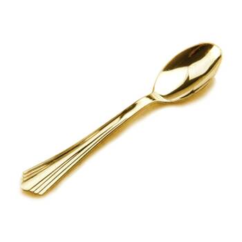 24x 12pc Partyware Heavy Duty Stainless Steel Spoon Set Tableware Gold
