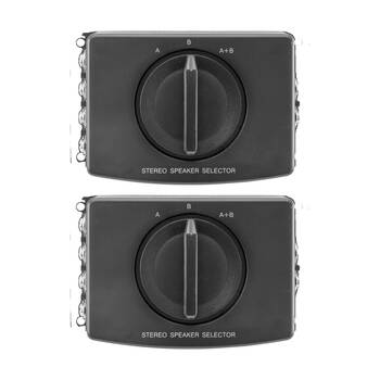 2PK Pro2 2 Way Stereo Speaker Switch A/ B/ A+B Selector Audio