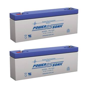 2PK Power Sonic 12V 2.5Amp Sla Battery F1 Terminal Sealed Lead ACid