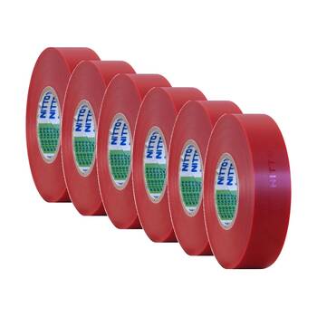 6PK Nitto Red 20Mt Tape PVC Electrical Insulation 20m Wire