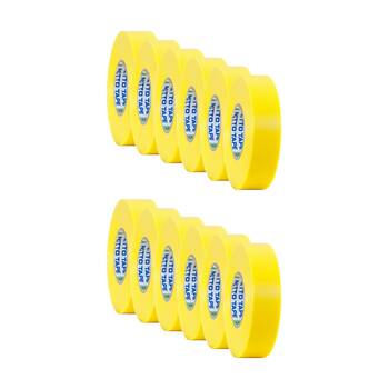 12PK Nitto Yellow 20Mt Tape PVC Electrical Insulation 20m
