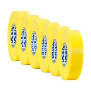 6PK Nitto Yellow 20Mt Tape PVC Electrical Insulation 20m
