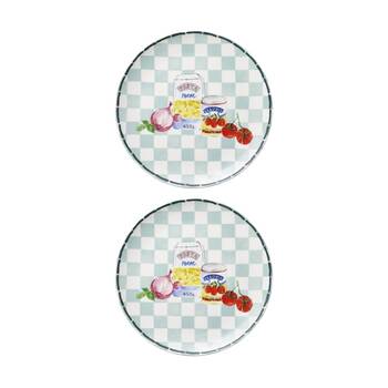 2PK Porto Multicoloured Italian Inspired Valentina Round Serving Platter 33cm