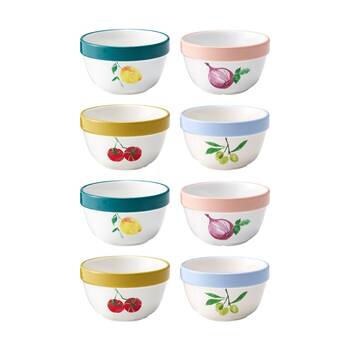 2x 4pc Porto Italian Inspired Valentina Kitchen Mixing Bowls 12cm