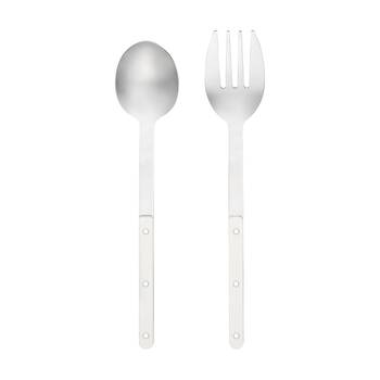2pc Porto Sona Salad Serving Cutlery/Utensils Set Vanilla Off White