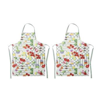 2PK Porto Italian Food Inspired Valentina Apron Sage Green 95x70cm